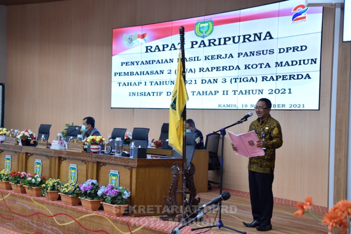 RAPAT PARIPURNA PENYAMPAIAN LAPORAN HASIL KERJA PANITIA KHUSUS (PANSUS ...