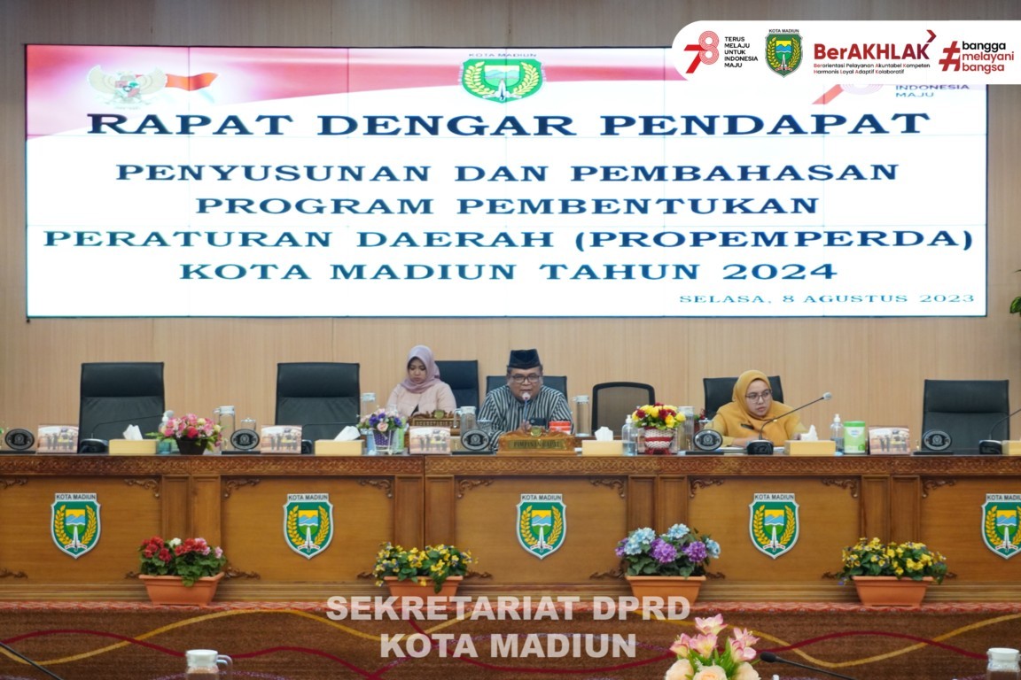 RAPAT DENGAR PENDAPAT PENYUSUNAN DAN PEMBAHASAN PROPEMPERDA TAHUN 2024 ...